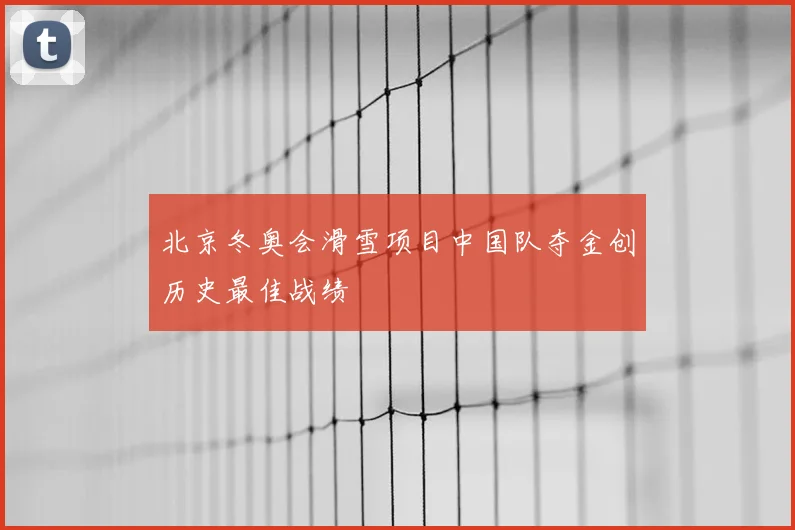 北京冬奥会滑雪项目中国队夺金创历史最佳战绩